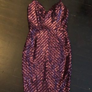 Purple sequined dress